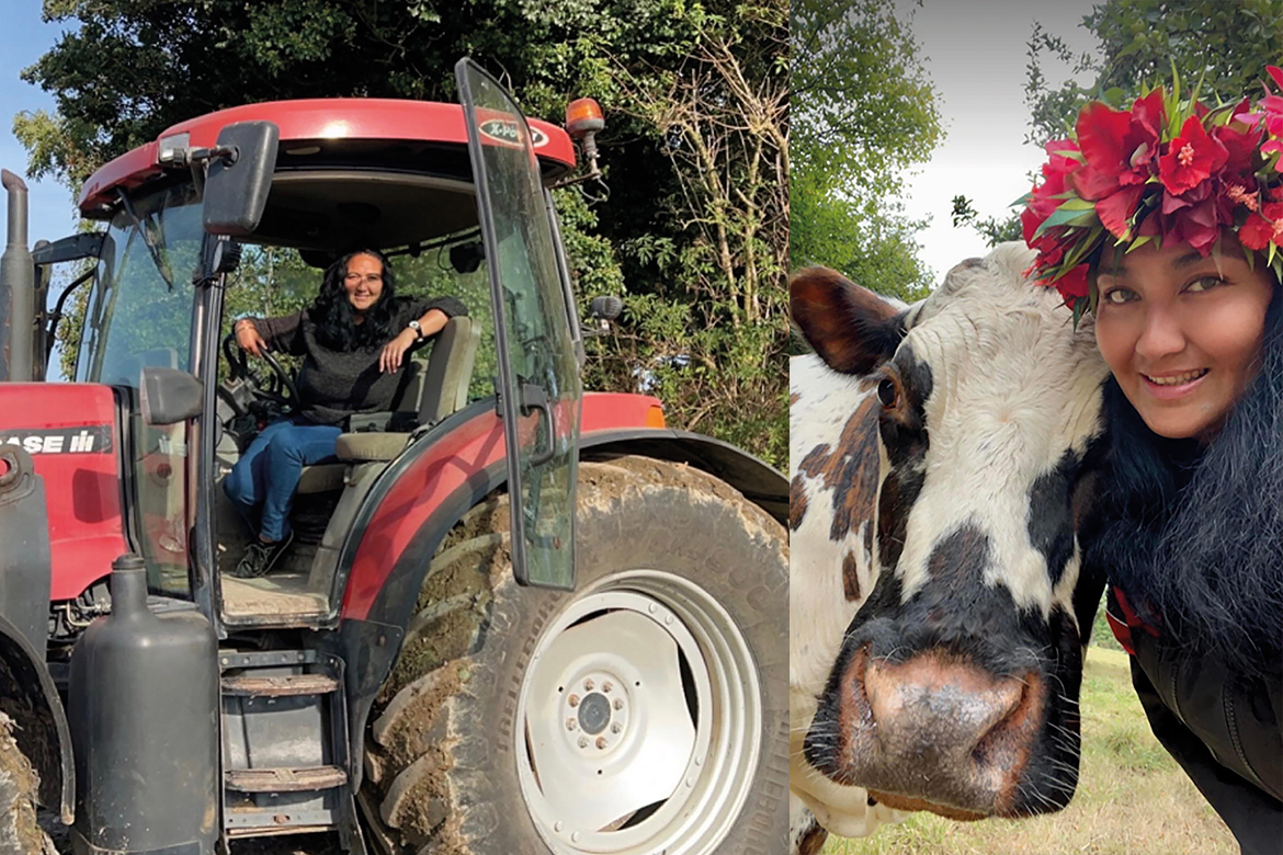 Cindy Gelas, une Tahitienne  éleveuse de vaches normandes