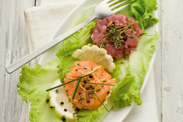 Tartare de poisson au wasabi
