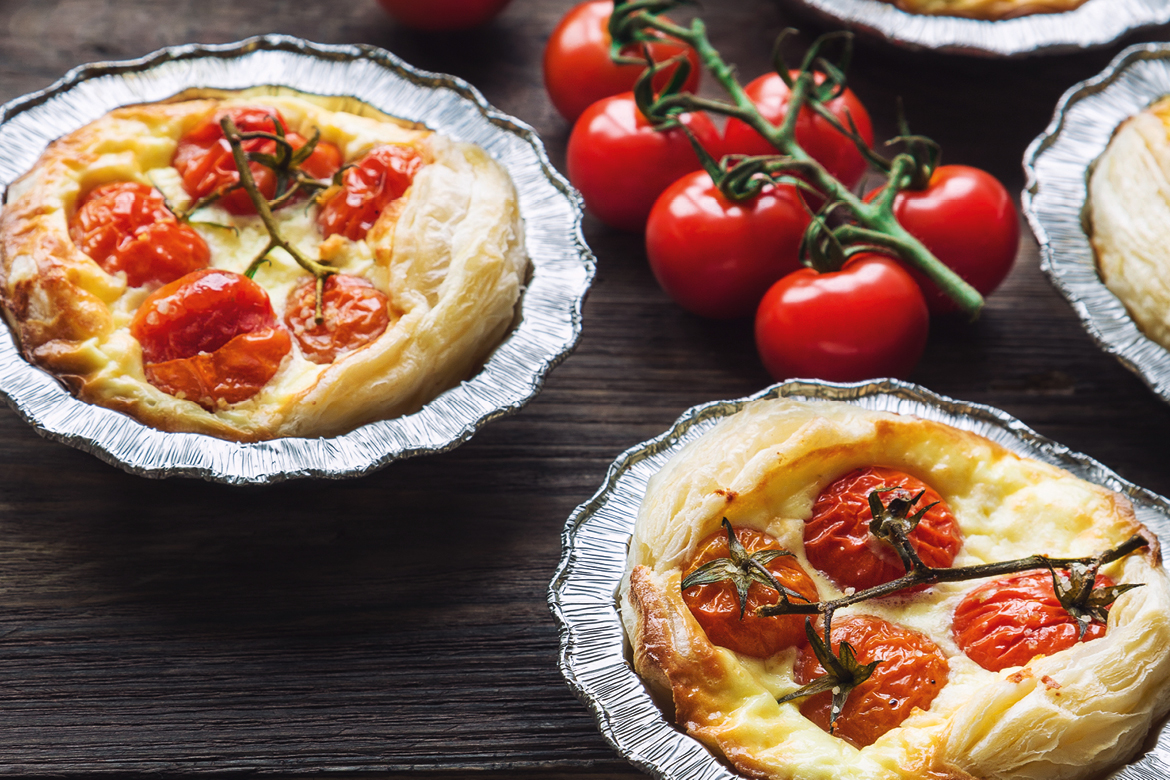 Mini quiches à la tomate